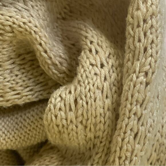 Brown Leather Belted Sweater Medium The Limited Vintage Y2K  Classic Cream - Picture 11 of 12